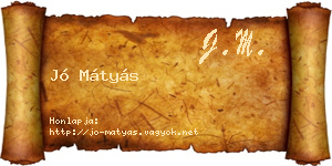 Jó Mátyás névjegykártya